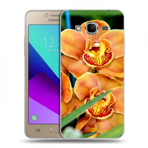 Дизайнерский силиконовый с усиленными углами чехол для Samsung Galaxy J2 Prime Орхидеи