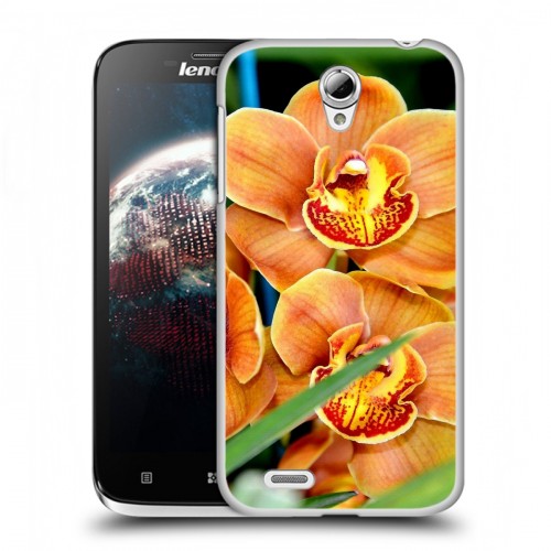 Дизайнерский пластиковый чехол для Lenovo A859 Ideaphone Орхидеи