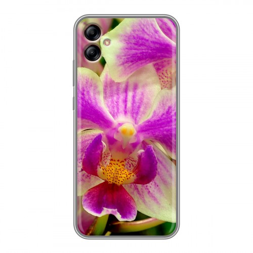 Дизайнерский силиконовый с усиленными углами чехол для Samsung Galaxy A04e Орхидеи