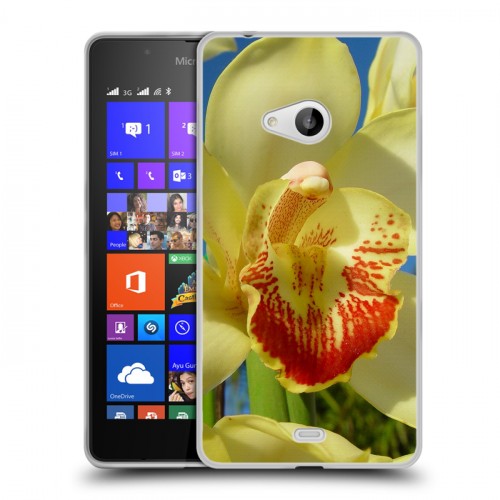 Дизайнерский пластиковый чехол для Microsoft Lumia 540 Орхидеи