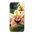 Дизайнерский силиконовый чехол для Iphone 12 Орхидеи