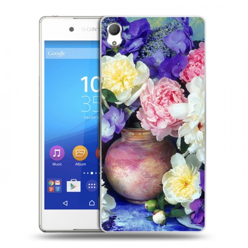 Дизайнерский пластиковый чехол для Sony Xperia Z3+ Пионы