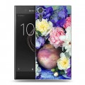 Дизайнерский пластиковый чехол для Sony Xperia XZs Пионы