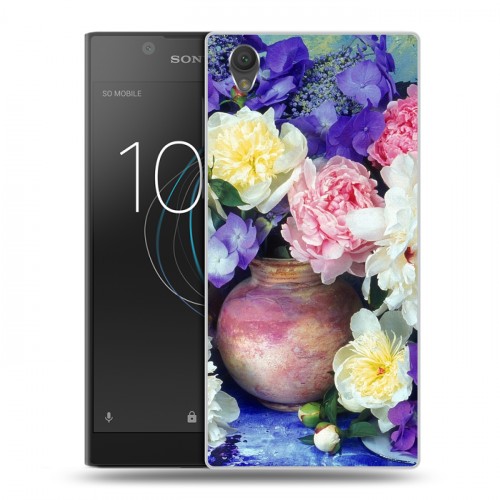 Дизайнерский пластиковый чехол для Sony Xperia L1 Пионы