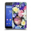 Дизайнерский пластиковый чехол для Sony Xperia E4g Пионы