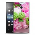 Дизайнерский пластиковый чехол для Sony Xperia acro S Пионы