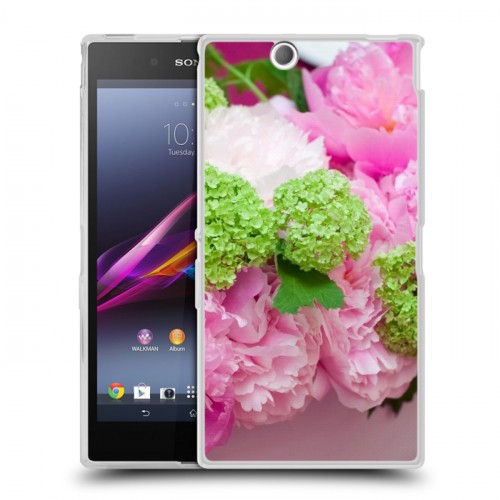 Дизайнерский пластиковый чехол для Sony Xperia Z Ultra  Пионы