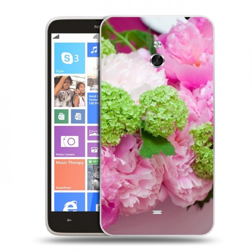 Дизайнерский пластиковый чехол для Nokia Lumia 1320 Пионы