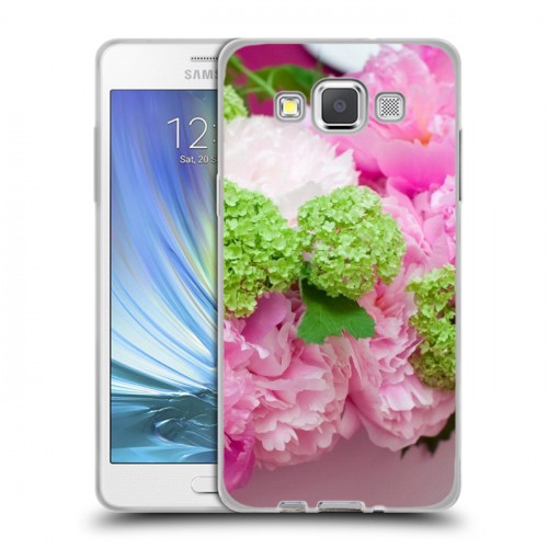 Дизайнерский пластиковый чехол для Samsung Galaxy A5 Пионы