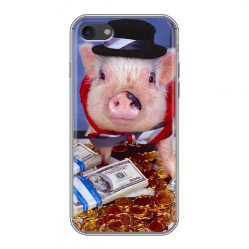 Дизайнерский силиконовый чехол для Iphone 7 Свинки