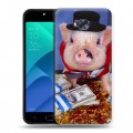 Дизайнерский пластиковый чехол для ASUS ZenFone 4 Selfie Свинки
