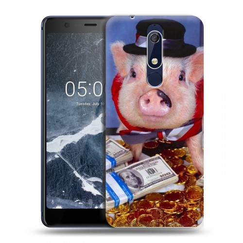 Дизайнерский пластиковый чехол для Nokia 5.1 Свинки