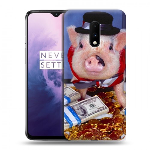 Дизайнерский пластиковый чехол для OnePlus 7 Свинки