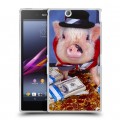 Дизайнерский пластиковый чехол для Sony Xperia Z Ultra  Свинки