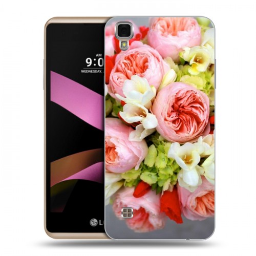 Дизайнерский силиконовый чехол для LG X Style Пионы