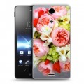 Дизайнерский пластиковый чехол для Sony Xperia TX Пионы