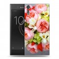 Дизайнерский пластиковый чехол для Sony Xperia XZs Пионы