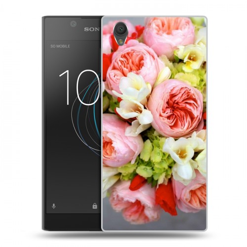 Дизайнерский пластиковый чехол для Sony Xperia L1 Пионы