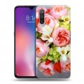 Дизайнерский силиконовый с усиленными углами чехол для Xiaomi Mi9 Пионы