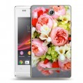 Дизайнерский пластиковый чехол для Sony Xperia E Пионы