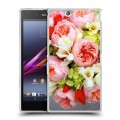 Дизайнерский пластиковый чехол для Sony Xperia Z Ultra  Пионы