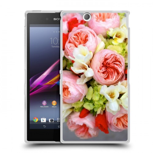 Дизайнерский пластиковый чехол для Sony Xperia Z Ultra  Пионы