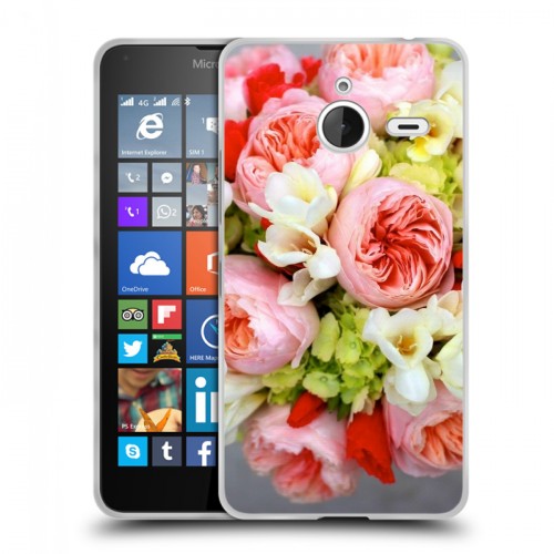 Дизайнерский пластиковый чехол для Microsoft Lumia 640 XL Пионы