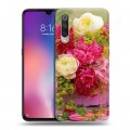 Дизайнерский силиконовый с усиленными углами чехол для Xiaomi Mi9 Пионы