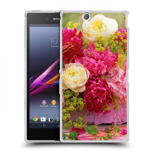 Дизайнерский пластиковый чехол для Sony Xperia Z Ultra  Пионы