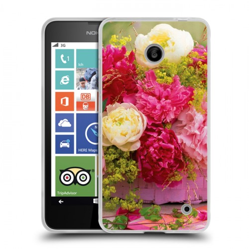 Дизайнерский пластиковый чехол для Nokia Lumia 630/635 Пионы