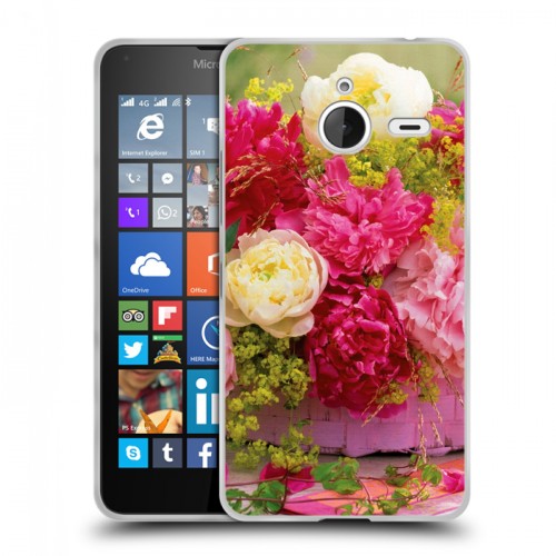 Дизайнерский пластиковый чехол для Microsoft Lumia 640 XL Пионы