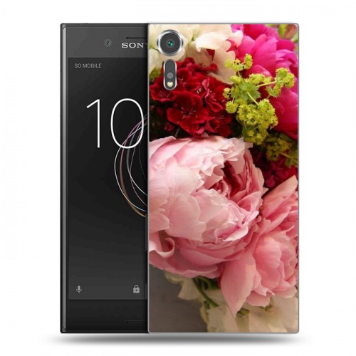 Дизайнерский пластиковый чехол для Sony Xperia XZs Пионы