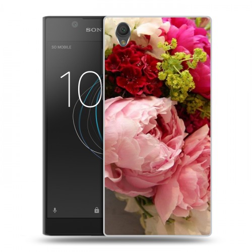 Дизайнерский пластиковый чехол для Sony Xperia L1 Пионы