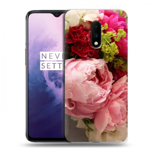 Дизайнерский пластиковый чехол для OnePlus 7 Пионы