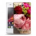 Дизайнерский пластиковый чехол для Sony Xperia E Пионы