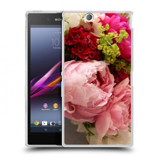 Дизайнерский пластиковый чехол для Sony Xperia Z Ultra  Пионы