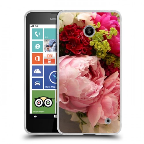 Дизайнерский пластиковый чехол для Nokia Lumia 630/635 Пионы