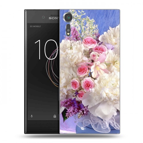 Дизайнерский пластиковый чехол для Sony Xperia XZs Пионы