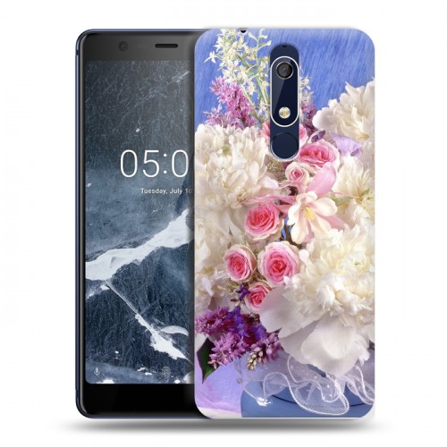 Дизайнерский пластиковый чехол для Nokia 5.1 Пионы