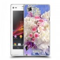 Дизайнерский пластиковый чехол для Sony Xperia L Пионы