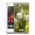 Дизайнерский силиконовый чехол для Sony Xperia L Подснежники