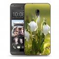 Дизайнерский пластиковый чехол для HTC Desire 700 Подснежники