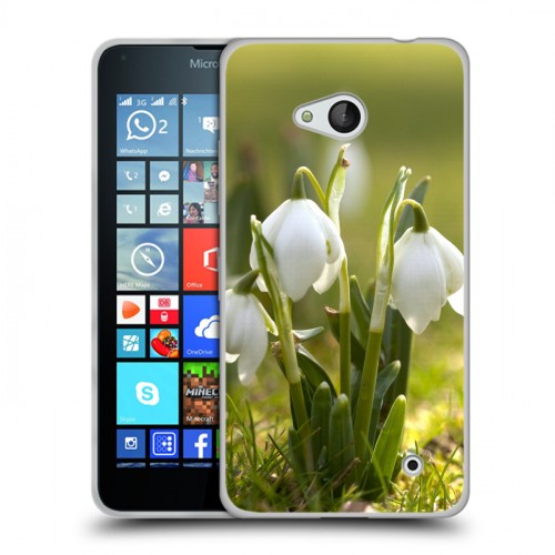 Дизайнерский пластиковый чехол для Microsoft Lumia 640 Подснежники