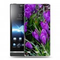 Дизайнерский пластиковый чехол для Sony Xperia S Подснежники