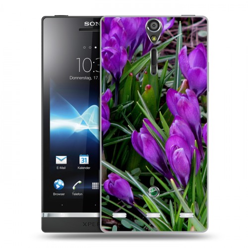 Дизайнерский пластиковый чехол для Sony Xperia S Подснежники