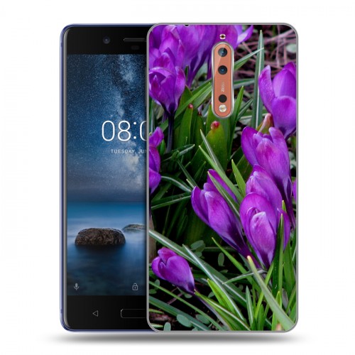 Дизайнерский пластиковый чехол для Nokia 8 Подснежники