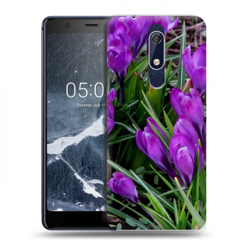 Дизайнерский пластиковый чехол для Nokia 5.1 Подснежники