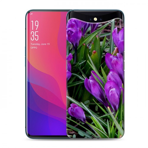 Дизайнерский силиконовый чехол для OPPO Find X Подснежники