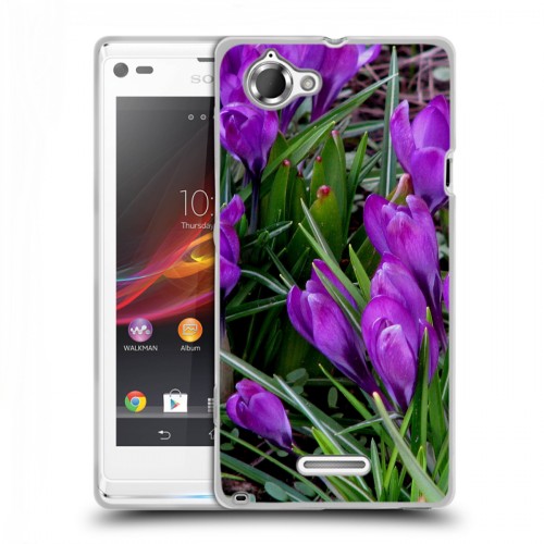 Дизайнерский пластиковый чехол для Sony Xperia L Подснежники