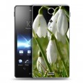 Дизайнерский пластиковый чехол для Sony Xperia TX Подснежники